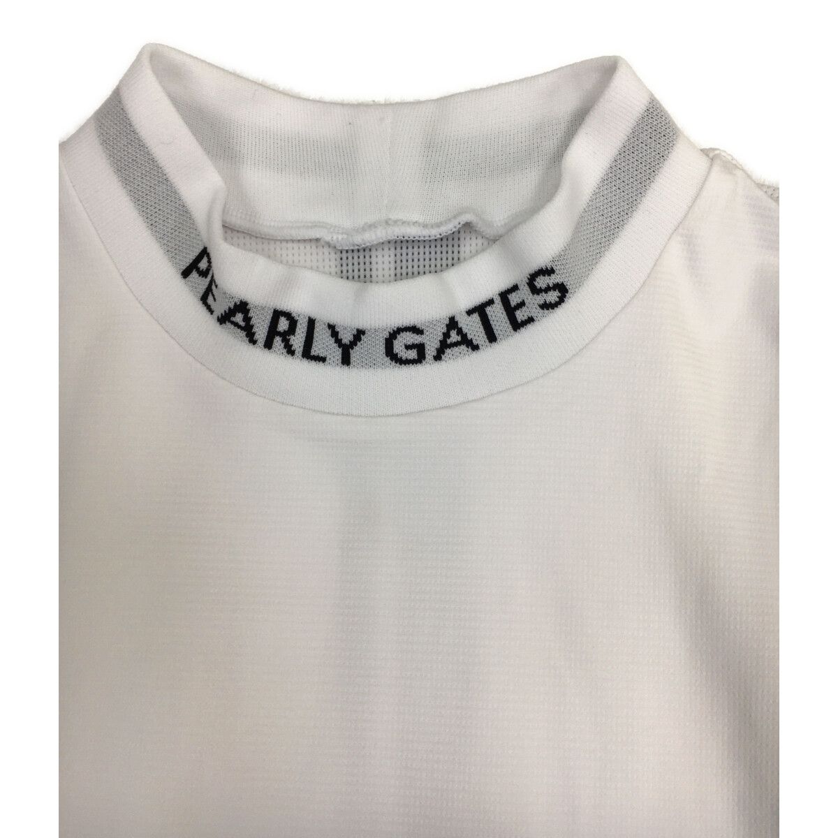 coco 中古 ピージージー PGG レディース 半袖シャツ 1(M) 白 ホワイト パーリーゲイツ モックネック ハイネック 中古 レディース パーリーゲイツ PEARLY GATES 半袖シャツ 0(S