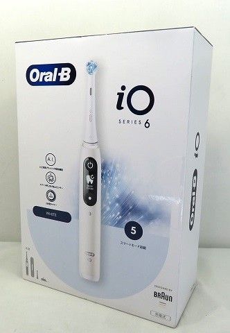 s25g-163x【中古】【未使用品】BRAUN ﾌﾞﾗｳﾝ　Oral-B　iO6 電動歯ﾌﾞﾗｼ　ﾎﾜｲﾄ　iOM6.216.1K WT