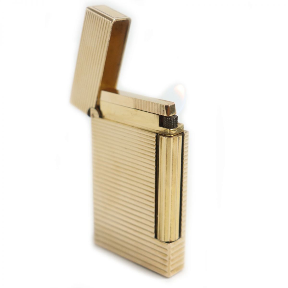 良品▽S.T.Dupont エス・テー・デュポン ラインD ボーダー柄 ロゴ入り 