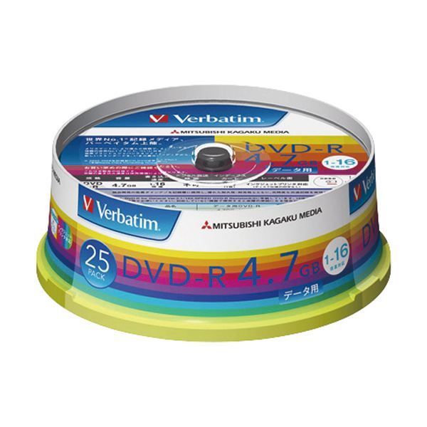 まとめ バーベイタム データ用DVD-R4.7GB 1-16倍速 ホワイトワイドプリンタブル スピンドルケース DHR47JP25V1 1パック 25枚 ×5セット