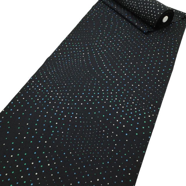 結城紬 黒地 菱模様 正絹 反物