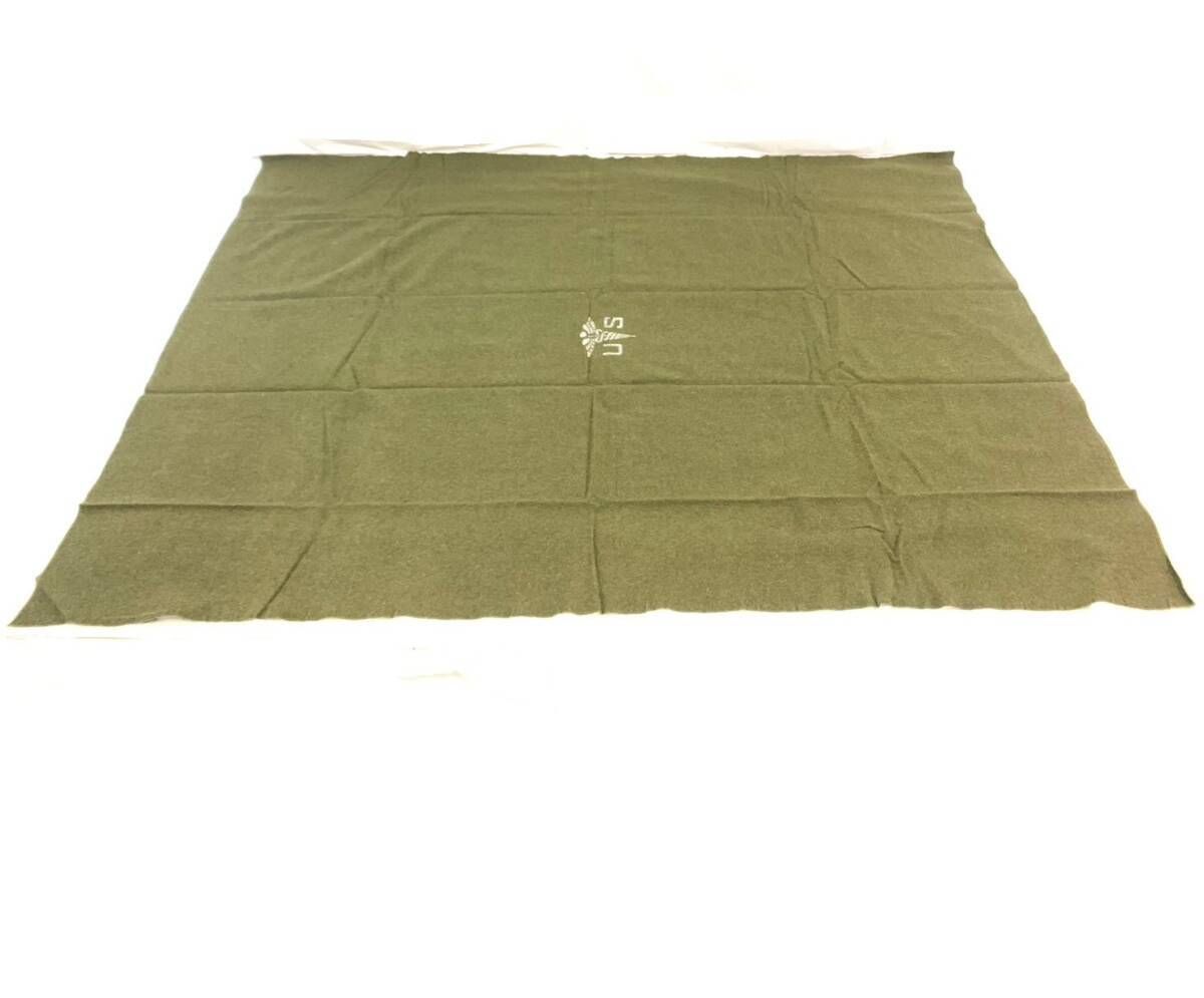【米軍放出品】未使用品 USARMY MEDICAL ブランケット ベッド毛布 W168×L229cm ホワイトレター ミリタリー(80