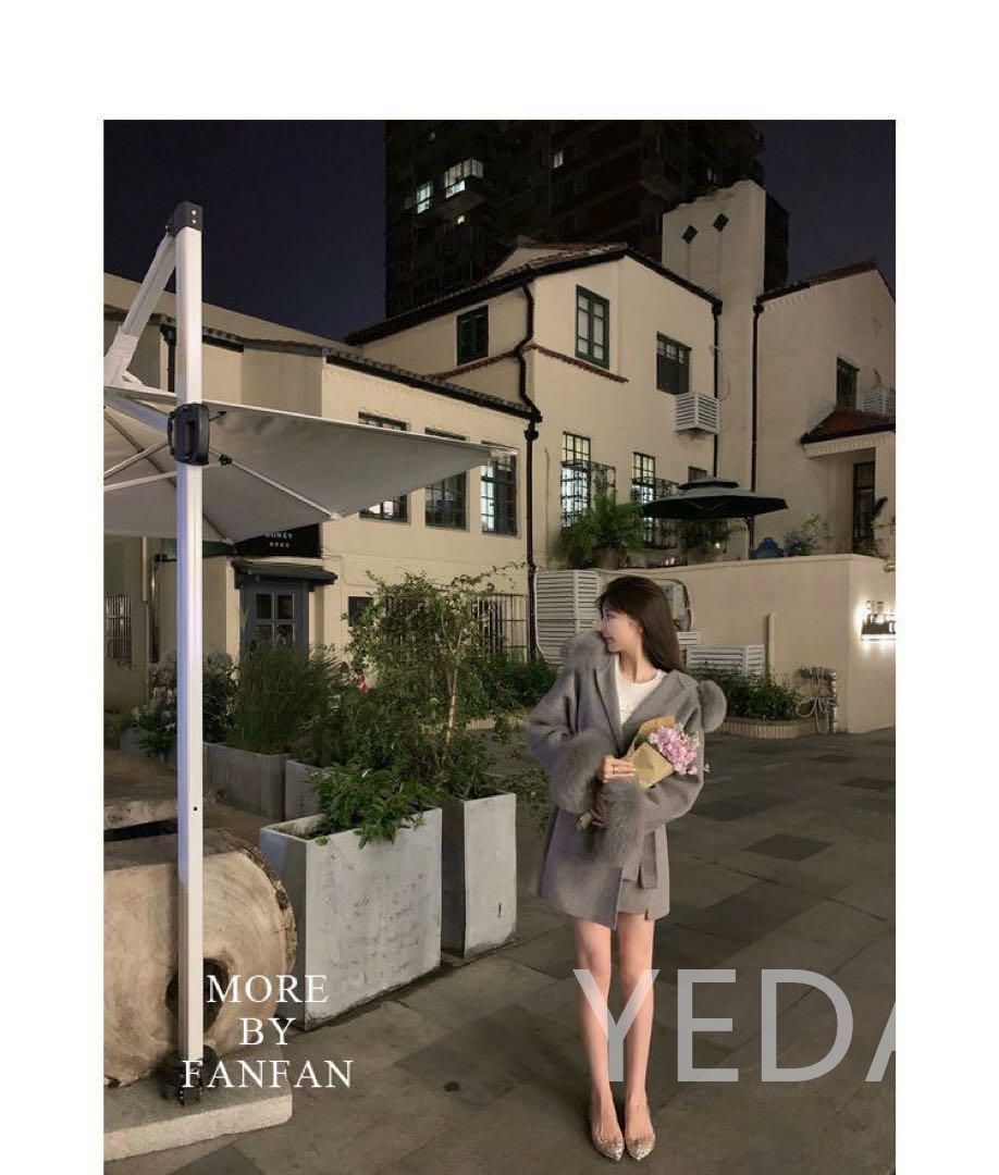 レディース アウター ファーコート フード付き キレイめ オシャレ