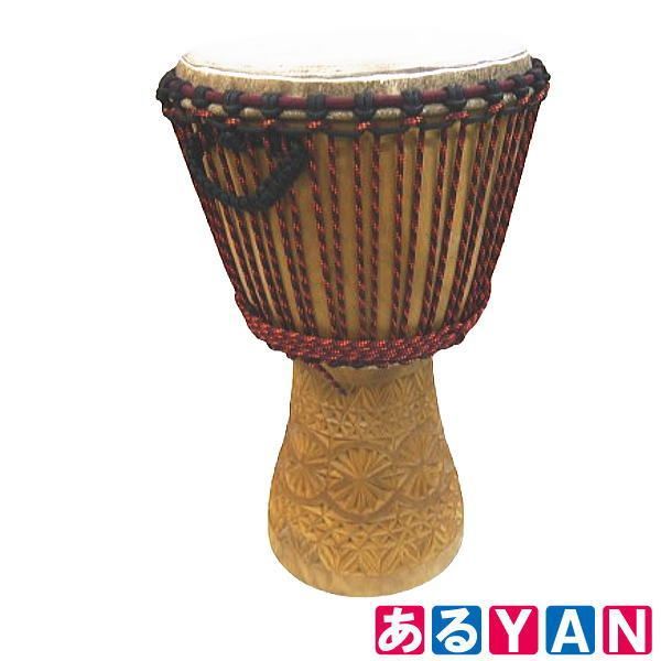ジャンベ 打楽器 民族楽器 木目 天面直径約35 cm×高さ約61 cm ジェンべ ⑨