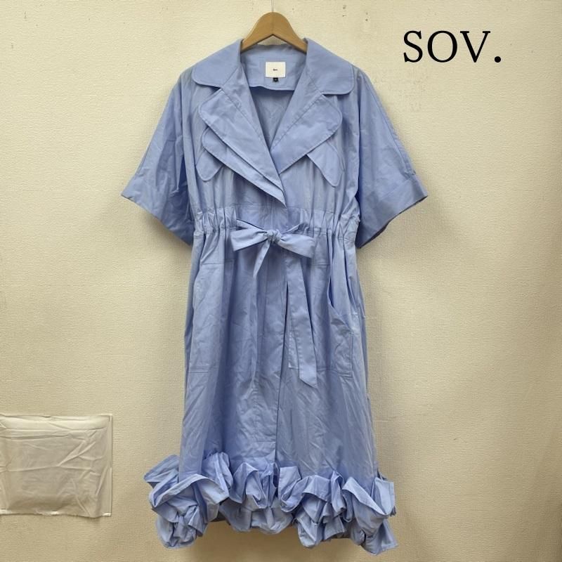 SOV. ソブ ワンピース ロングスカート ダブルスタンダードクロージング 半袖 シャツ 裾フリル ワンピース