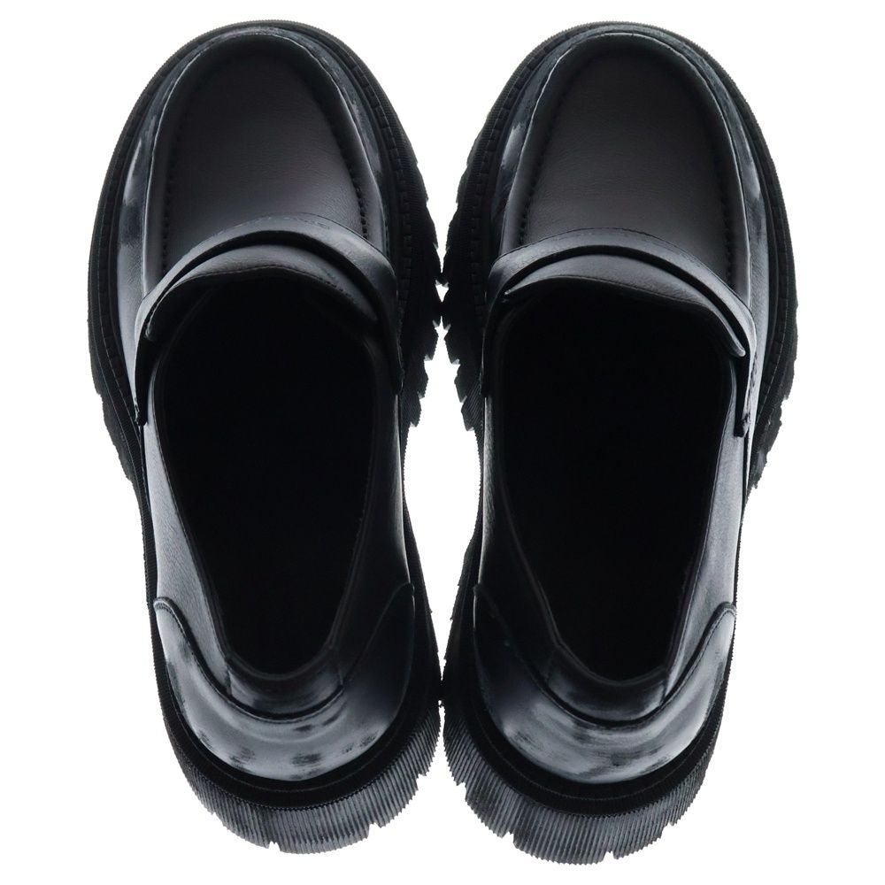 未使用✨️BALENCIAGA ローファー 革靴 BBロゴ レザー ヴィンテージ BALENCIAGA (バレンシアガ) TRACTOR LOAFER ダメージ加工 レザー