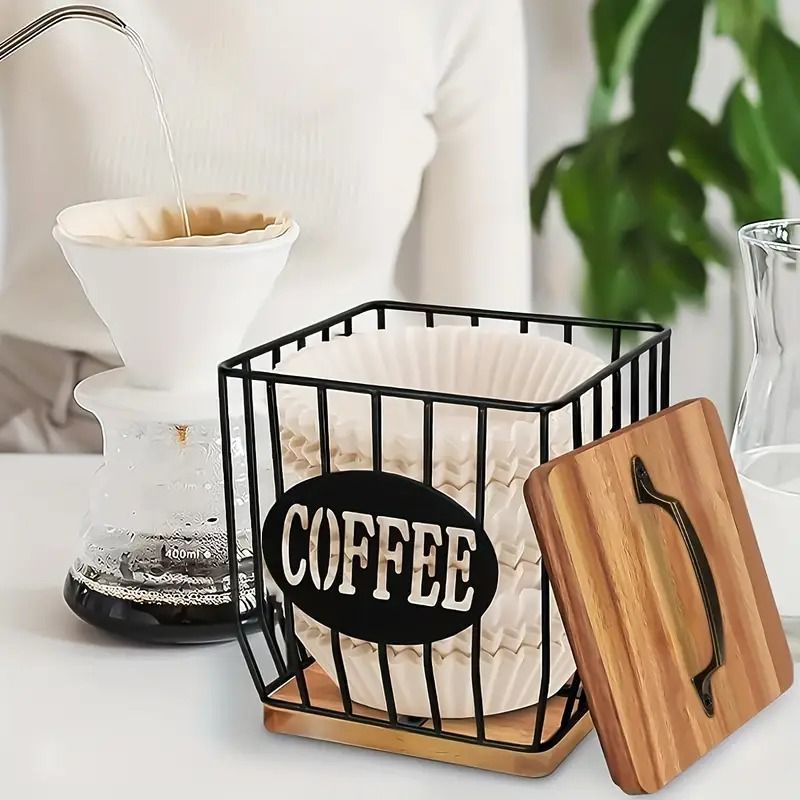 コーヒーフィルター収納バスケット ポッドスタンド コーヒーバスケット エスプレッソカプセル用 モダン レストラン用 キッチンオーガナイザー SNS映え インスタ映え