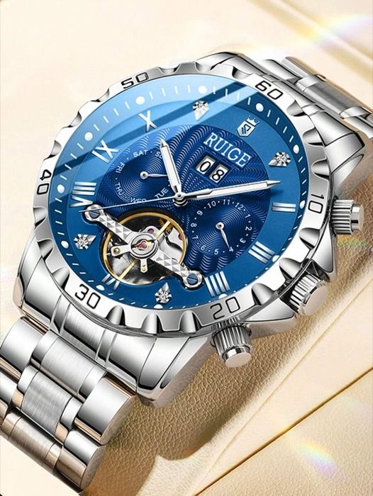 腕時計 メンズ 機械式 ビジネスメンズ フル自動巻き機械式腕時計 夜光 カレンダー スポーツ ファッション メンズウォッチ 家族や友人への理想的なギフト