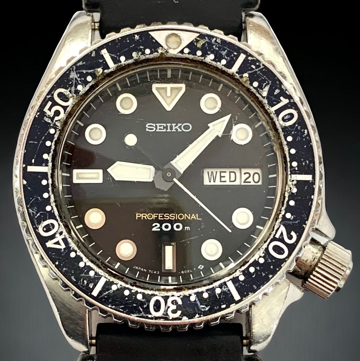 超希少ビンテージ ⭐️SEIKO】 セイコー プロフェッショナル デイデイト クォーツ メンズ アナログ腕時計 1987年名機 ビンテージ腕時計  ☆稼働する貴重品 7C43-6010 - メルカリ