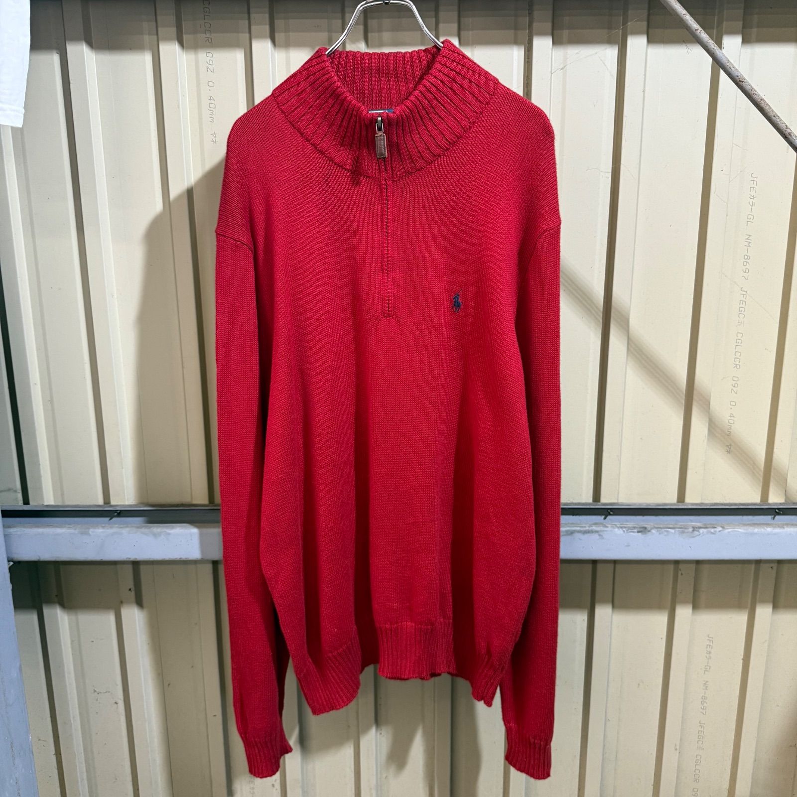 ⭐︎美品⭐︎ラルフローレン　ハーフジップコットンセーター 446 Polo Ralph Lauren ハーフジップ コットンニット セーター L