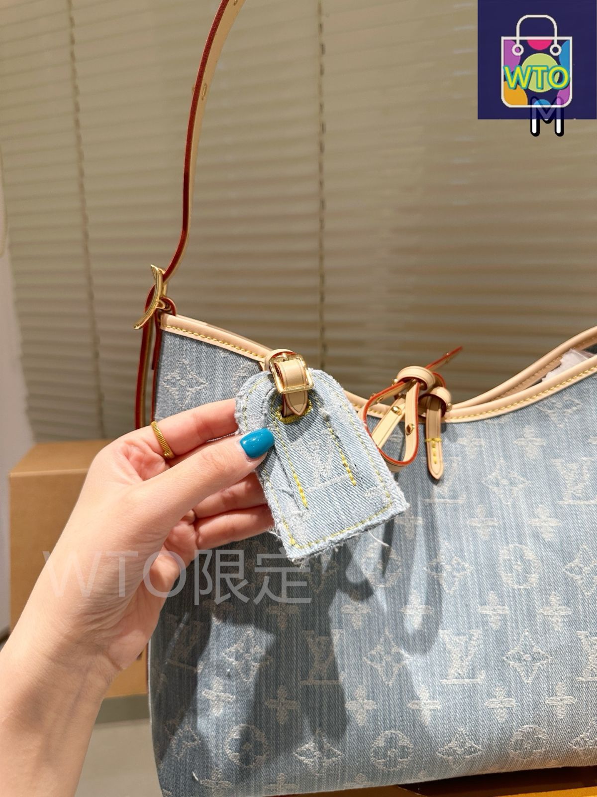 ⭐︎くり⭐︎ LOUIS VUITTON キャリーオールデニム モノグラム・デニム キャリーオール NM MM【ルイ・ヴィトン