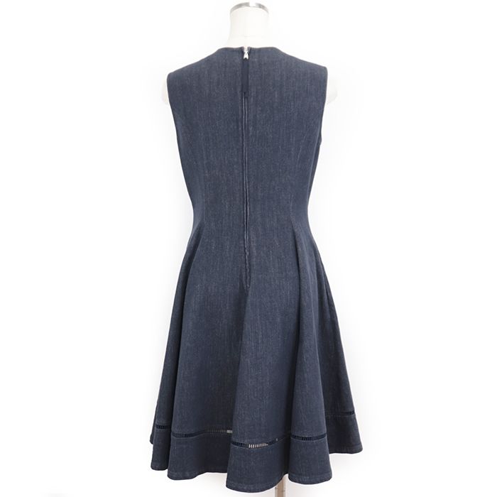 フォクシーNY 41002　デニム ノースリーブ フレアワンピース サイズ40 美品】フォクシー ニューヨーク 37032-NS0FI104T-2 ノースリーブ