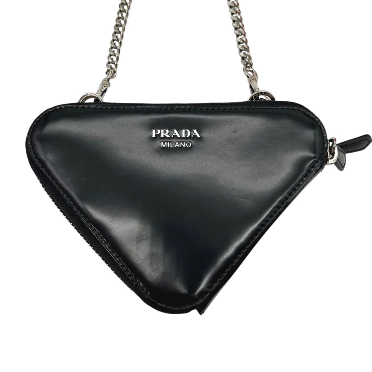PRADAのポンチョ PRADA プラダ トライアングルロゴ ナイロン レザー ホーボー