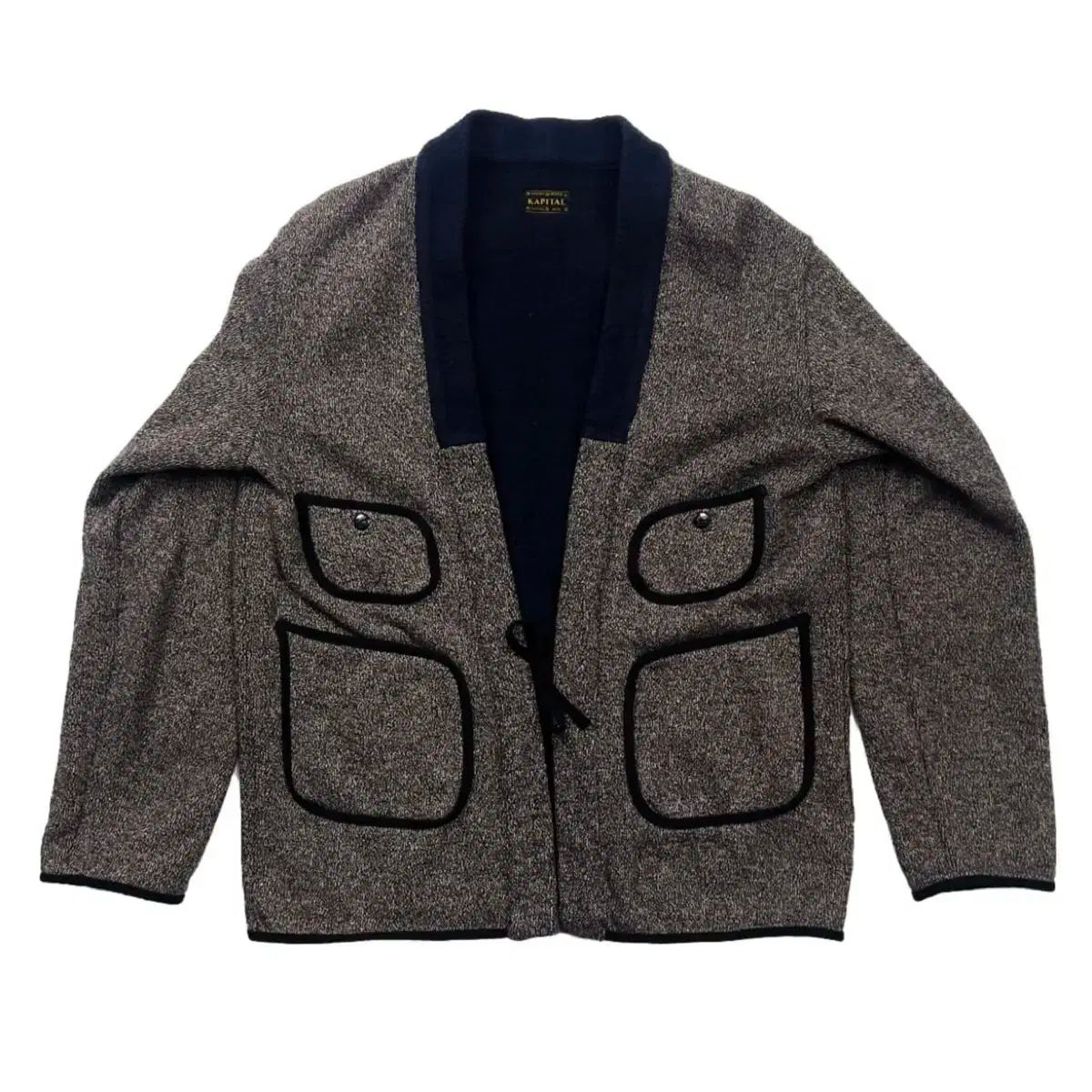 キャピタル KAPITAL カーディガン ブラウン×グレー レディース