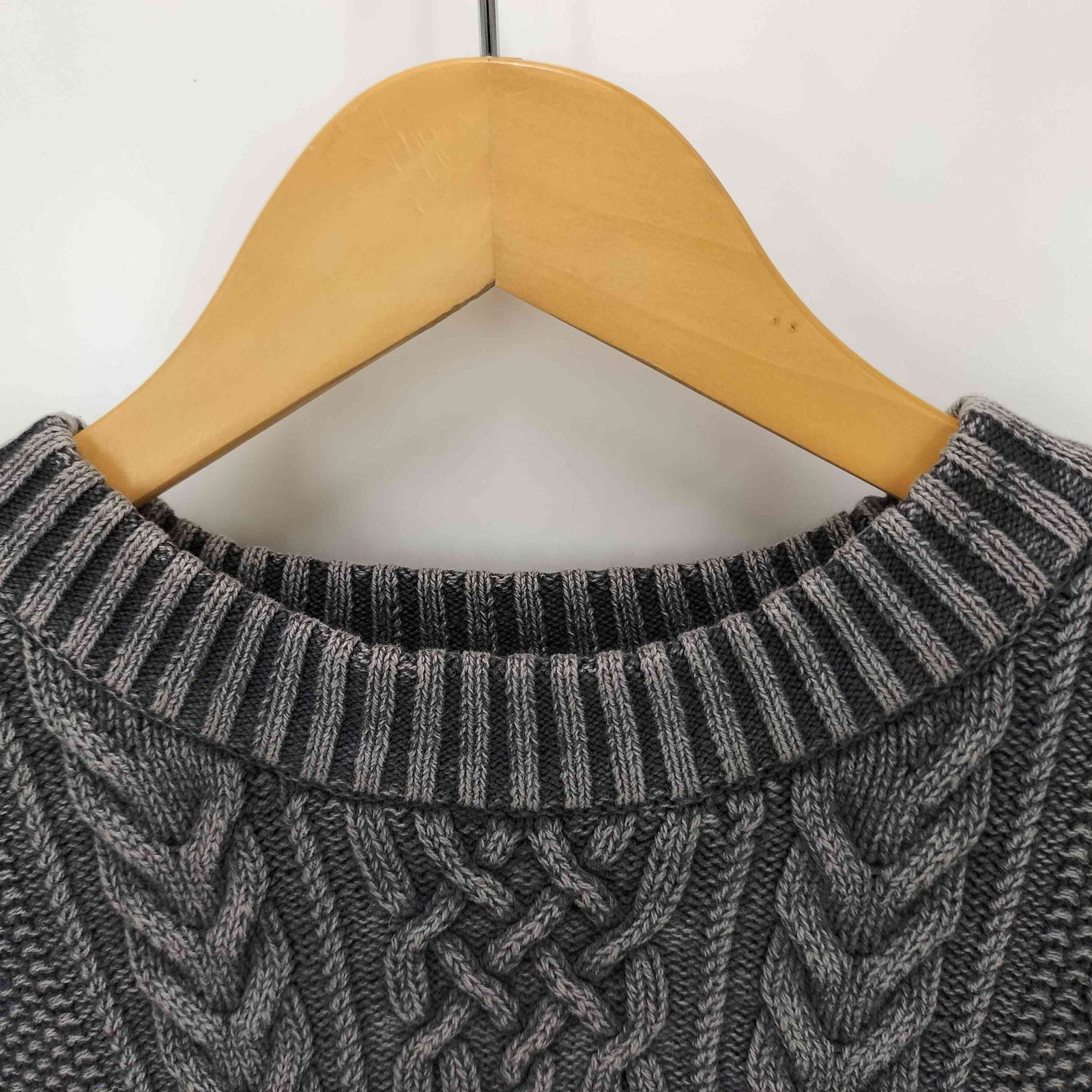 ネイバーフッド NEIGHBORHOOD 24AW WASHED CREWNECK CABLE SWEATER