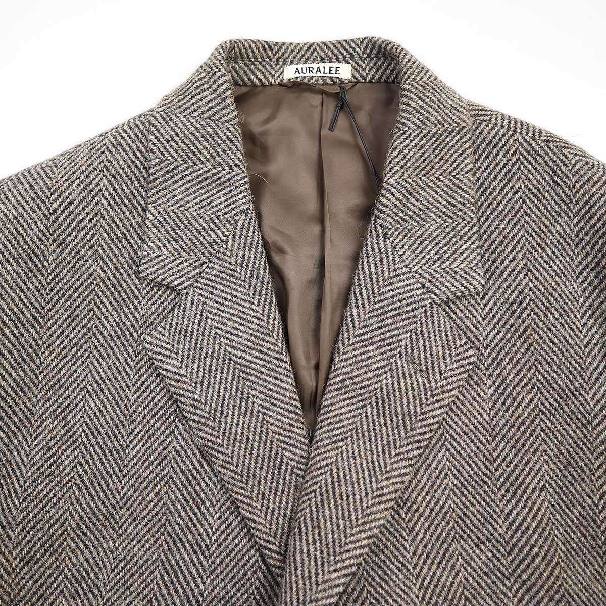 オーラリー　AURALEE ツイードチェスターコート AURALEE オーラリー 24AW LAMA SHETLAND WOOL TWEED