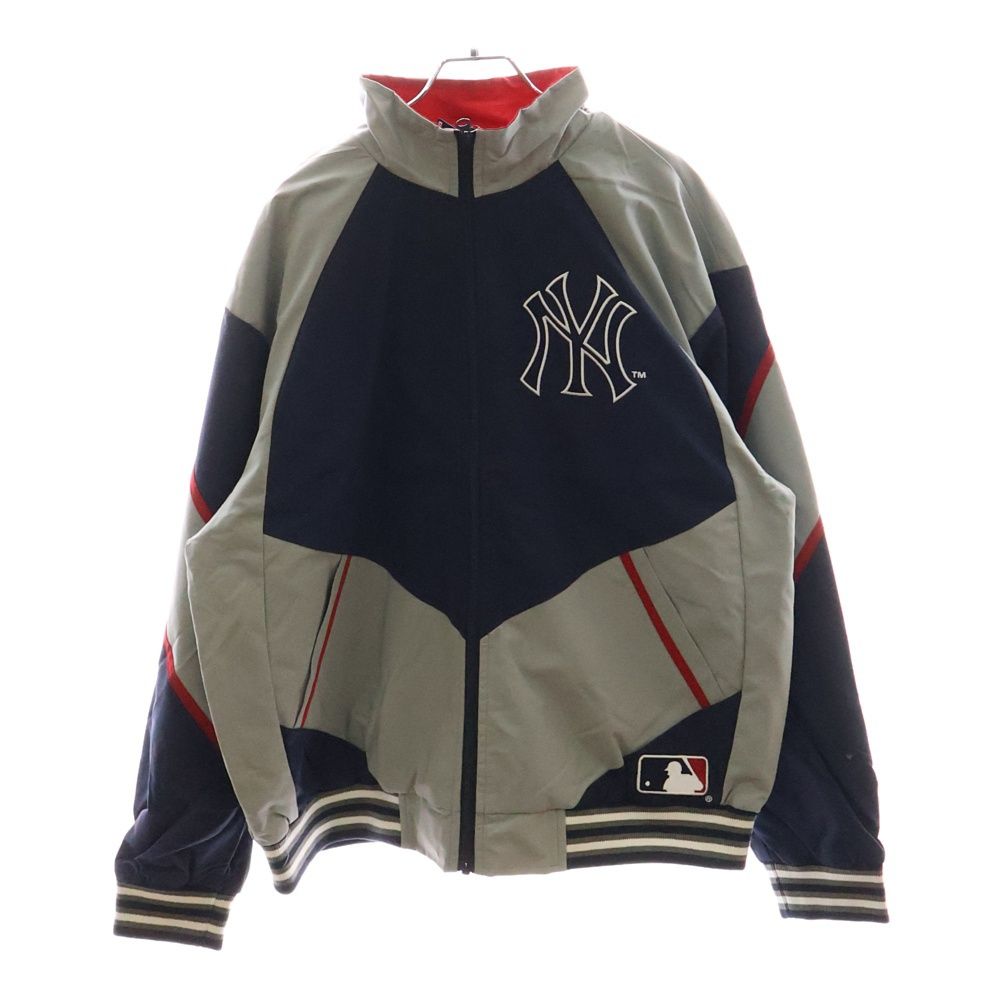 SUPREME シュプリーム 21AW New York Yankees Track Jacket ニューヨークヤンキース ジップアップ トラックジャケット グレー|ネイビー