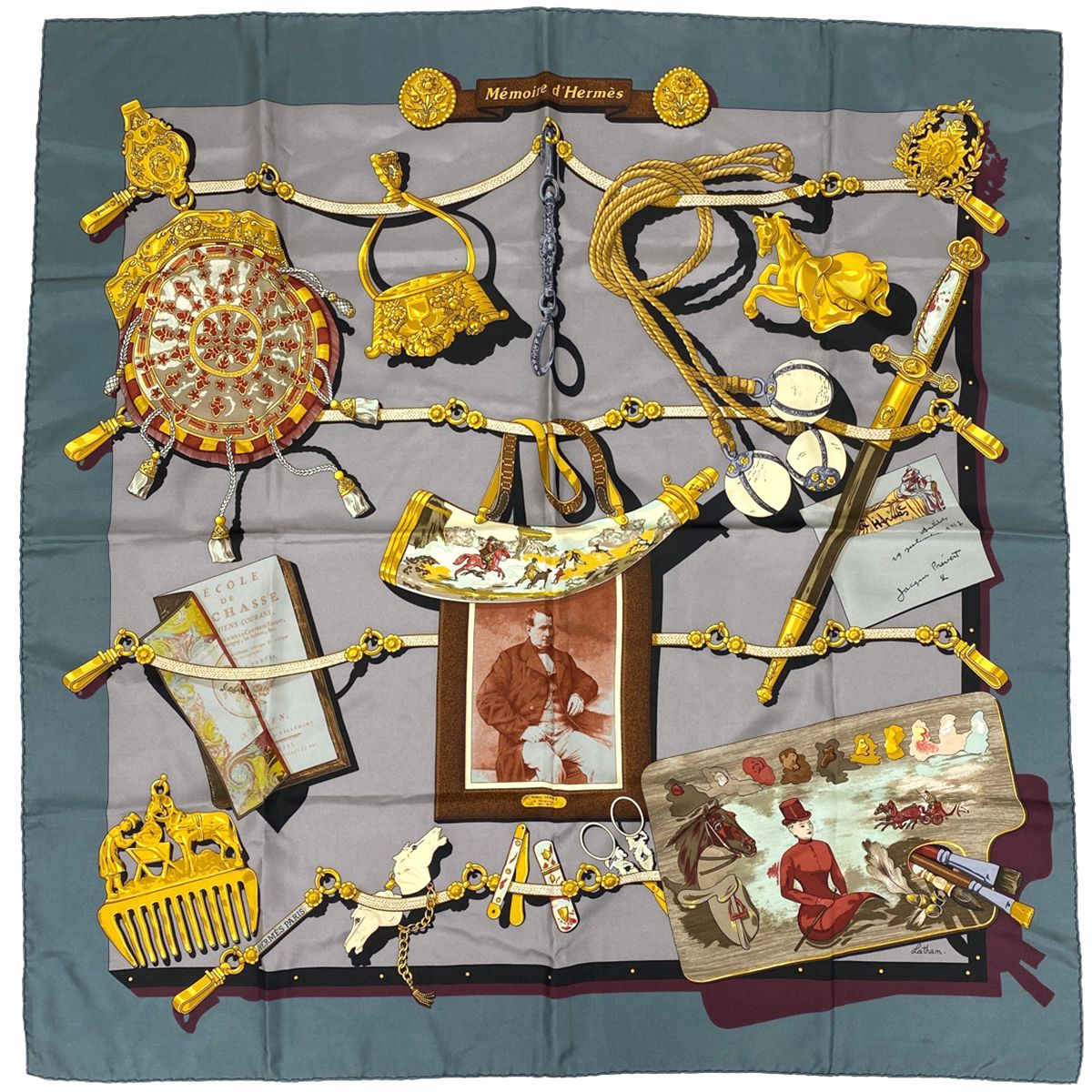 HERMES エルメス スカーフ カレ90 Memoire d'Hermes HERMES エルメス スカーフ カレ90 Memoire d'Hermes - メルカリ