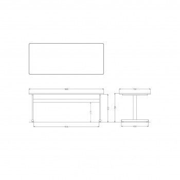 藤沢工業 TOKIO ミーティングテーブル TT-TW1875 チーク
