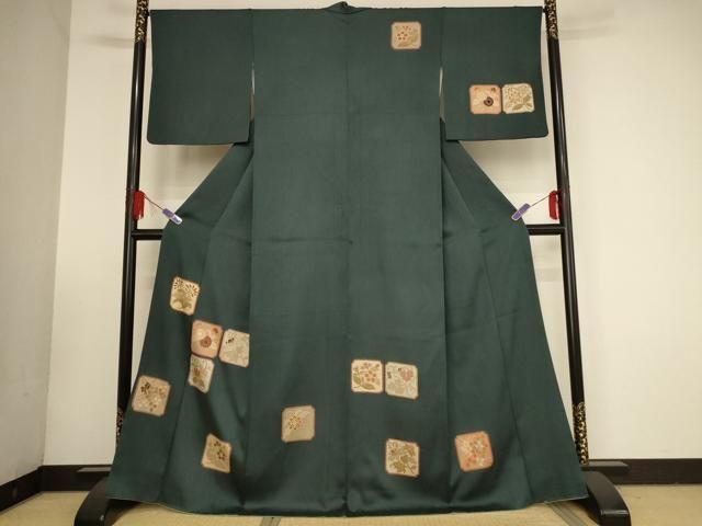 平和屋着物○訪問着 エ霞枝花文 金彩 正絹 逸品 未使用