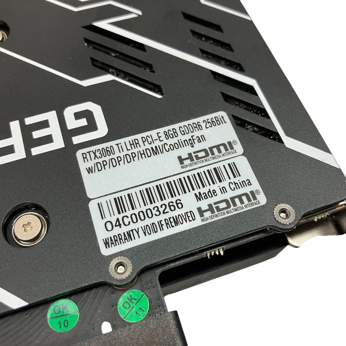 NVIDIA GeForce RTX 3060 Ti 8GB GDDR6 グラフィックボード PC