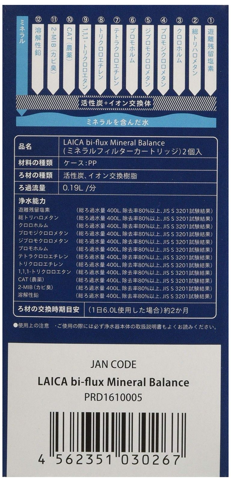 ミネラルフィルターカートリッジ 入り