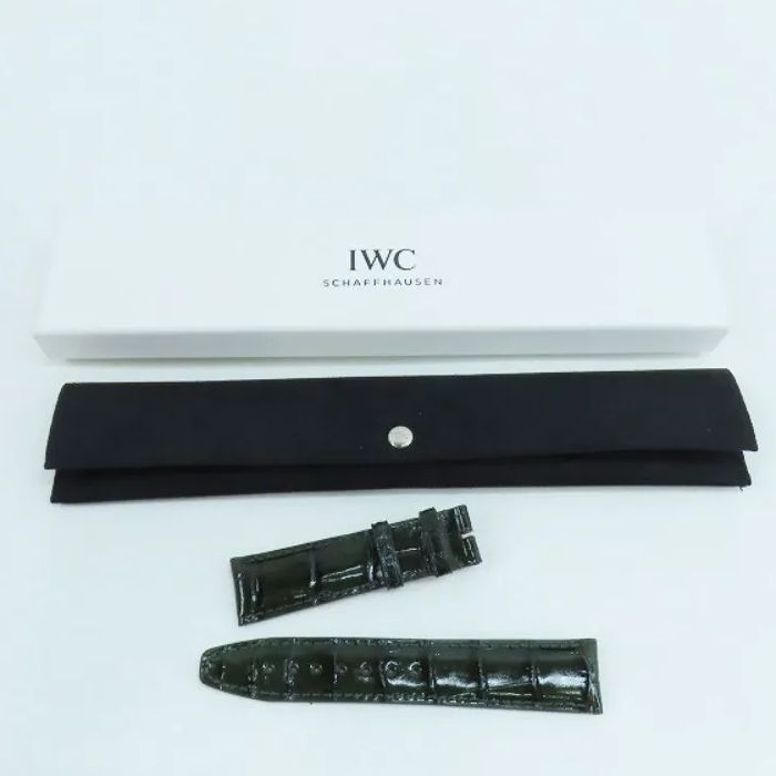 極美品箱ケース付き IWC SANTONI/サントーニ レザーストラップ/ベルト クロコ グリーン E14036/LPL - メルカリ