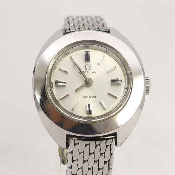 OMEGA | オメガ ◆手巻き ジュネーブ プラ風防 メッシュベルト シルバー ステンレススチール SS 515.721 ブランド