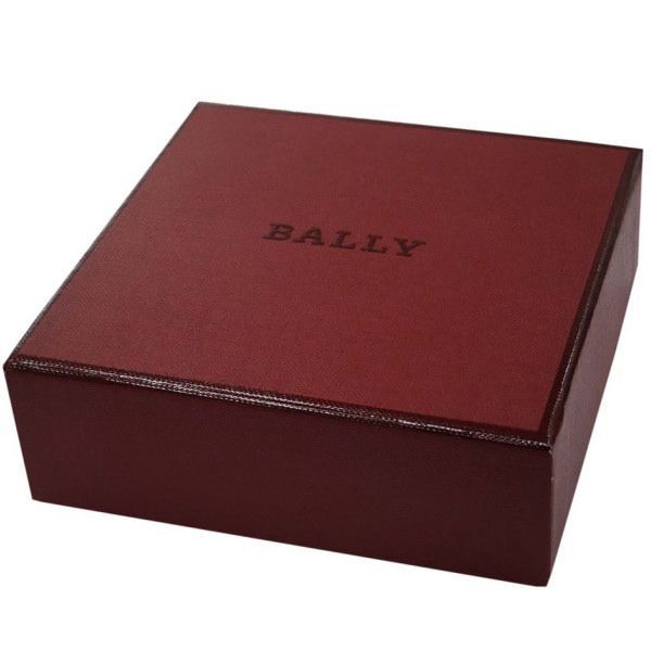 BALLY バリー メンズ財布 2つ折り財布 ボタン小銭入れ有 ブラックx