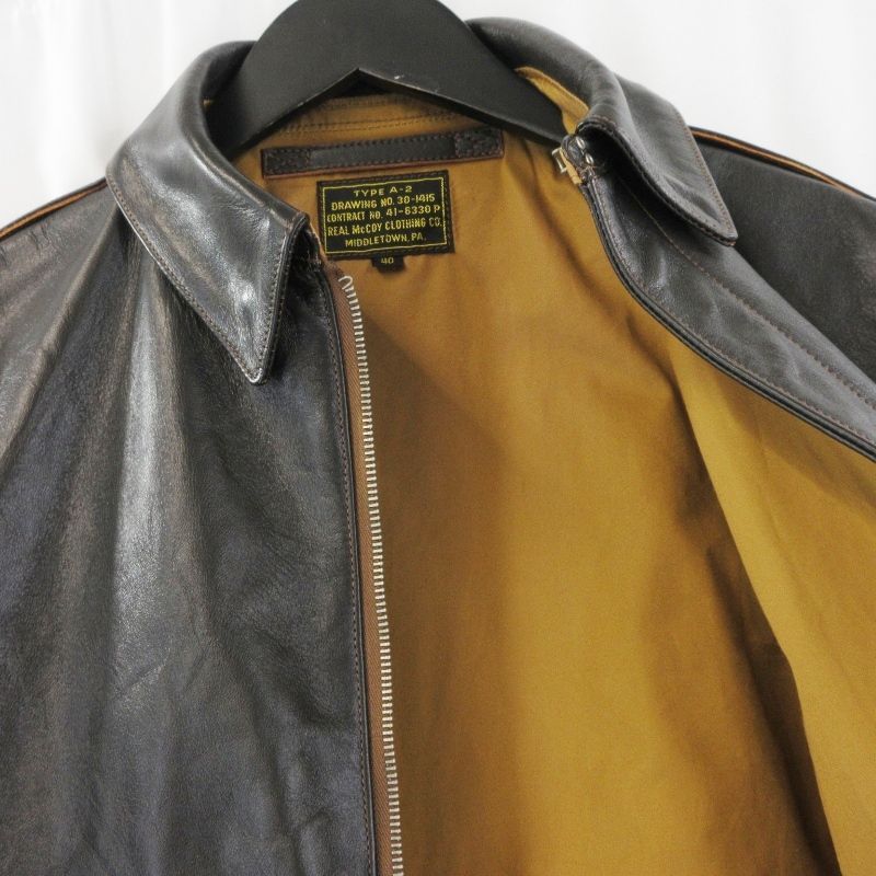 REAL McCOY S リアルマッコイズ フライトジャケット A-2 MJ18101 ホースハイド ブラウン 40 70016936 KANDAIZUMI_COM