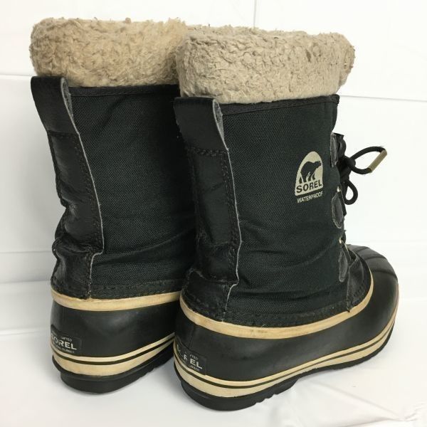 SOREL/ソレル　スノーブーツ　ライナー付き　size7　24.5-25.0-25.5　〈黒/BLACK/ブラック〉管No.V12 SOREL/ソレル スノーブーツ ライナー付き size7 24.5-25.0-25.5 〈黒