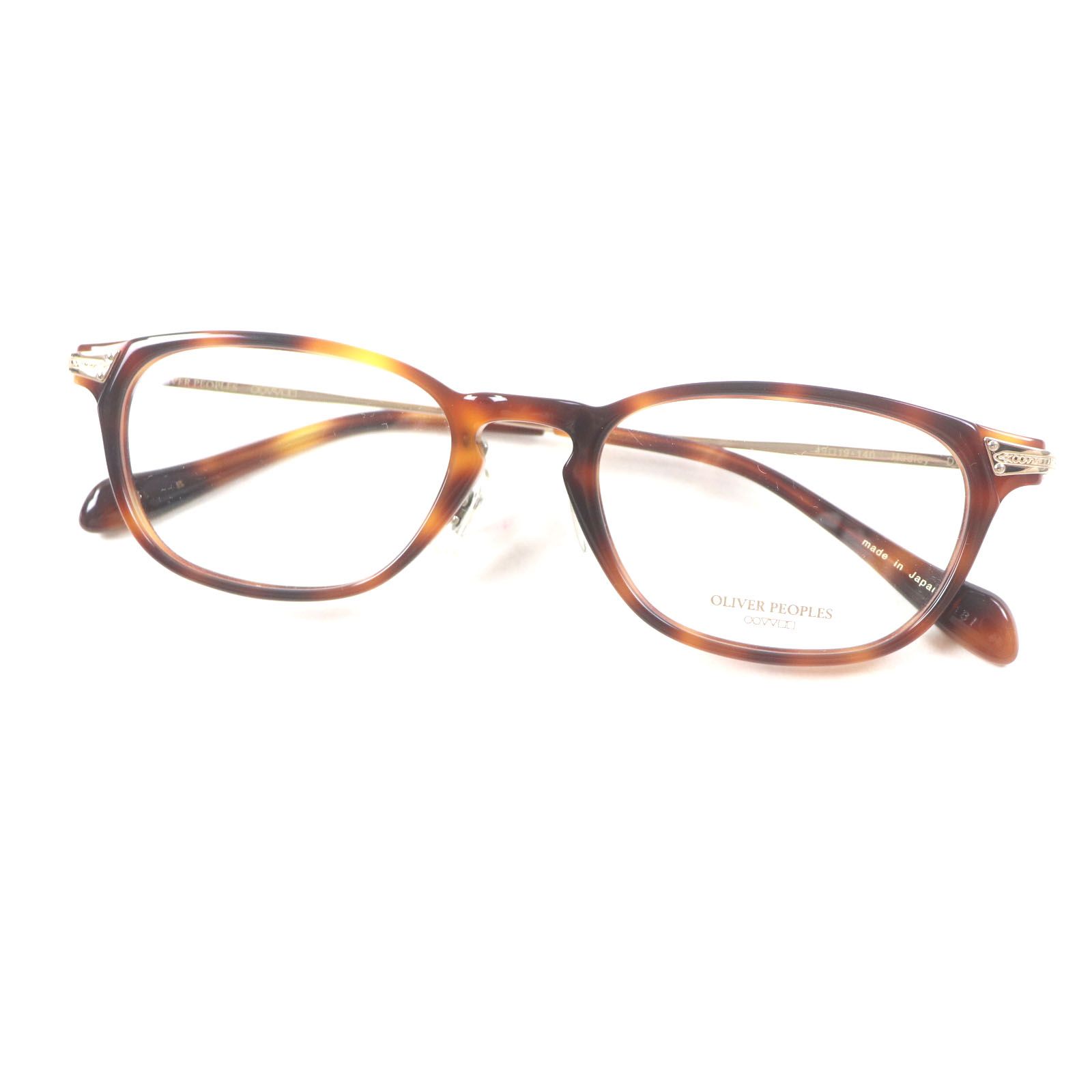 未使用品▼OLIVER PEOPLES オリバーピープルズ Hadley DM マーブル柄 ウェリントンシェイプ メガネ 眼鏡 アイウェア クリアブラウン 49□19-140 デモレンズ ケース付き 日本製 メンズ 未使用品▽OLIVER PEOPLES オリバーピープルズ Hadley DM マーブル柄