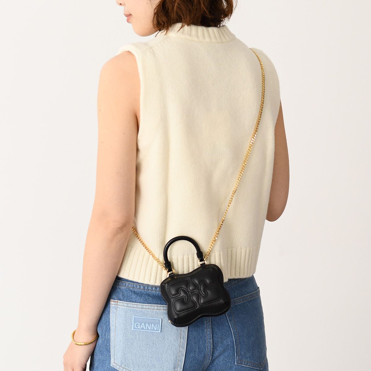 GANNI ガニー ショルダーバッグ バッグ NANO BUTTERFLY TOP HANDLE BAG 