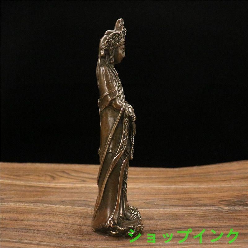 観音菩薩 仏像 銅製 工芸品 美術品 置物 観音菩薩 仏像 銅製 工芸品 美術品 置物 - メルカリ