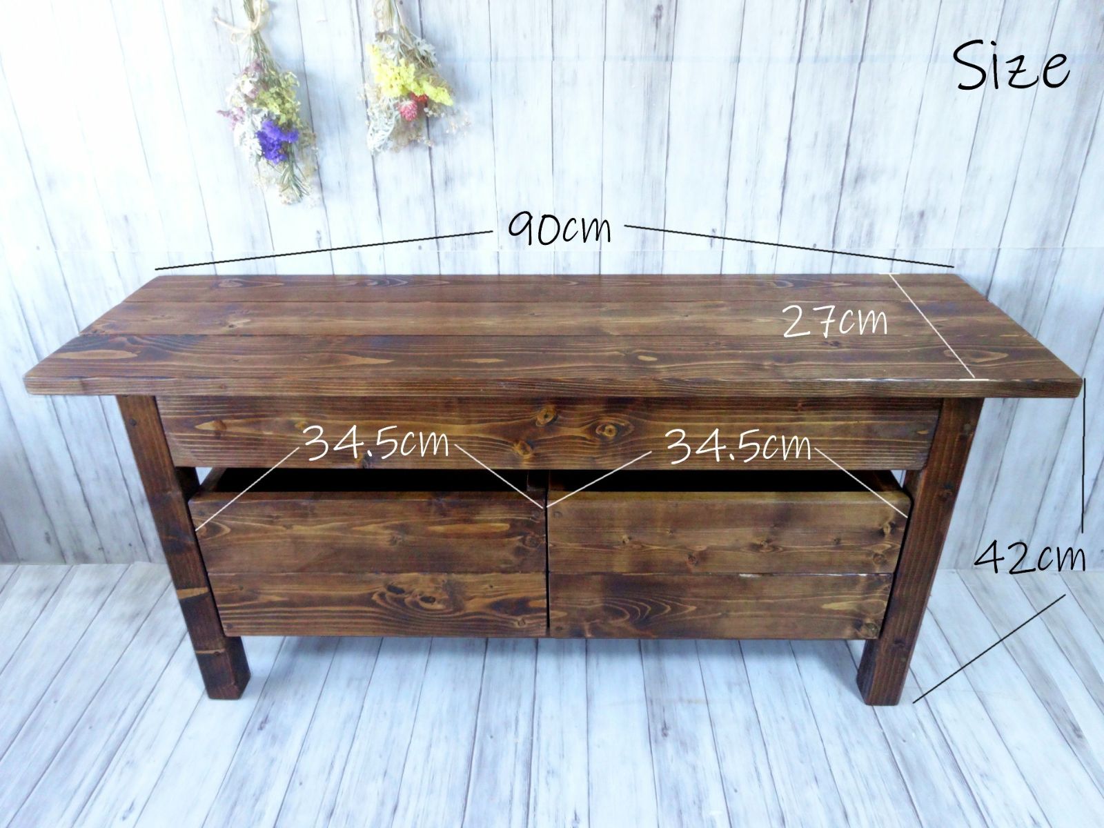 ハンドメイド ２人掛けベンチ