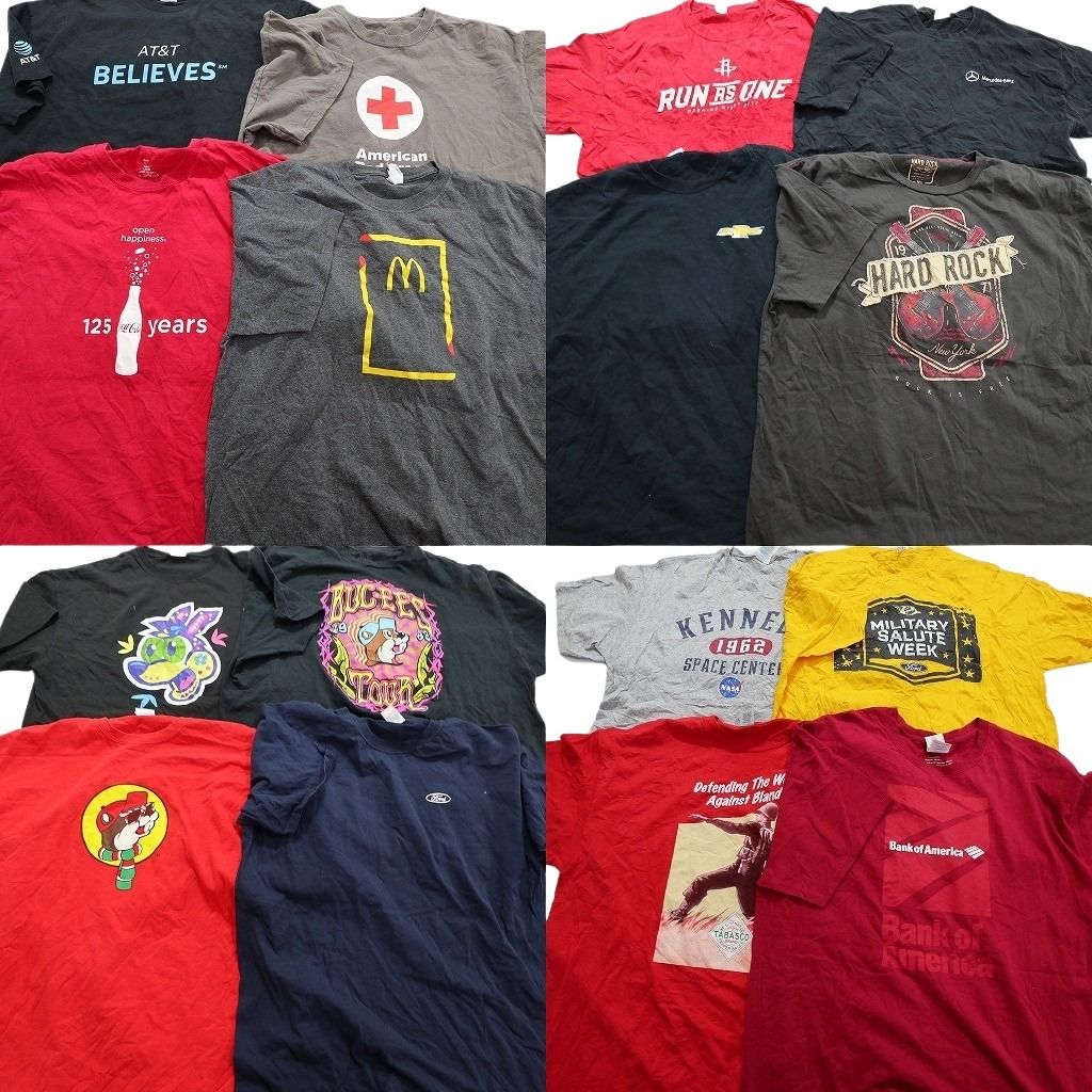 古着卸 有名企業 半袖Tシャツ 16枚セット メンズ XL バッキーズ コカ コーラ マクドナルド NASA 古着 NA2731