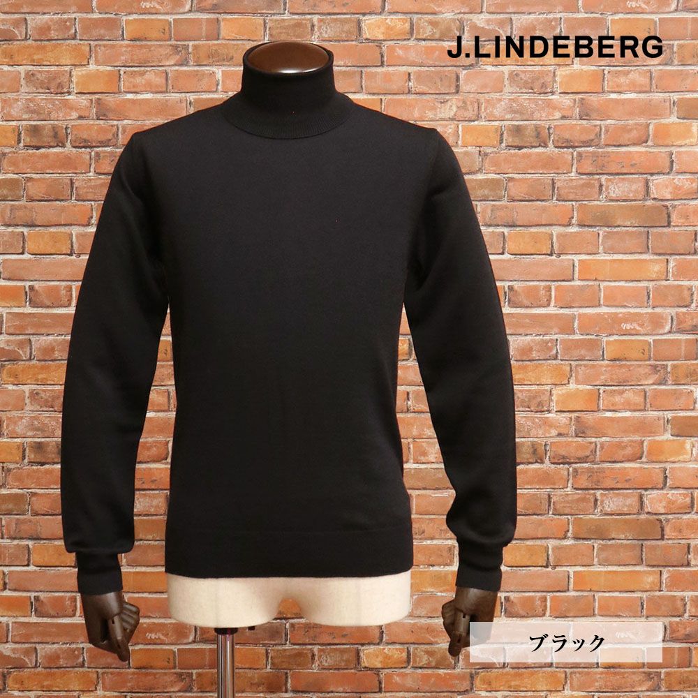 秋冬|J.LINDEBERG|44 S サイズ|タートルネックニット 077-19911 メリノウール Tollegno 1900 トレーニョ ゴルフ メンズ 紳士 ジェイリンドバーグ |黒|ブラック|mc144|