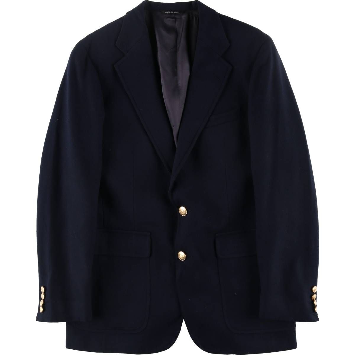 古着 80年代 ラルフローレン Ralph Lauren CHAPS チャップス 紺ブレザー テーラードジャケット USA製 メンズM相当 ヴィンテージ/eaa512909