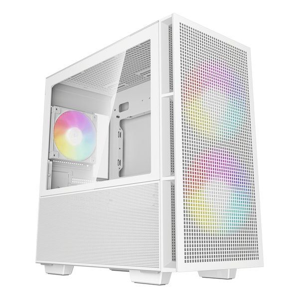 【新品･翌営業日出荷】DEEPCOOL  ディープクール PCケース CH360 ハイブリッドエアフローガラスサイドパネル Micro-ATX ホワイト R-CH360-WHAPE3-G-1 (2613642)