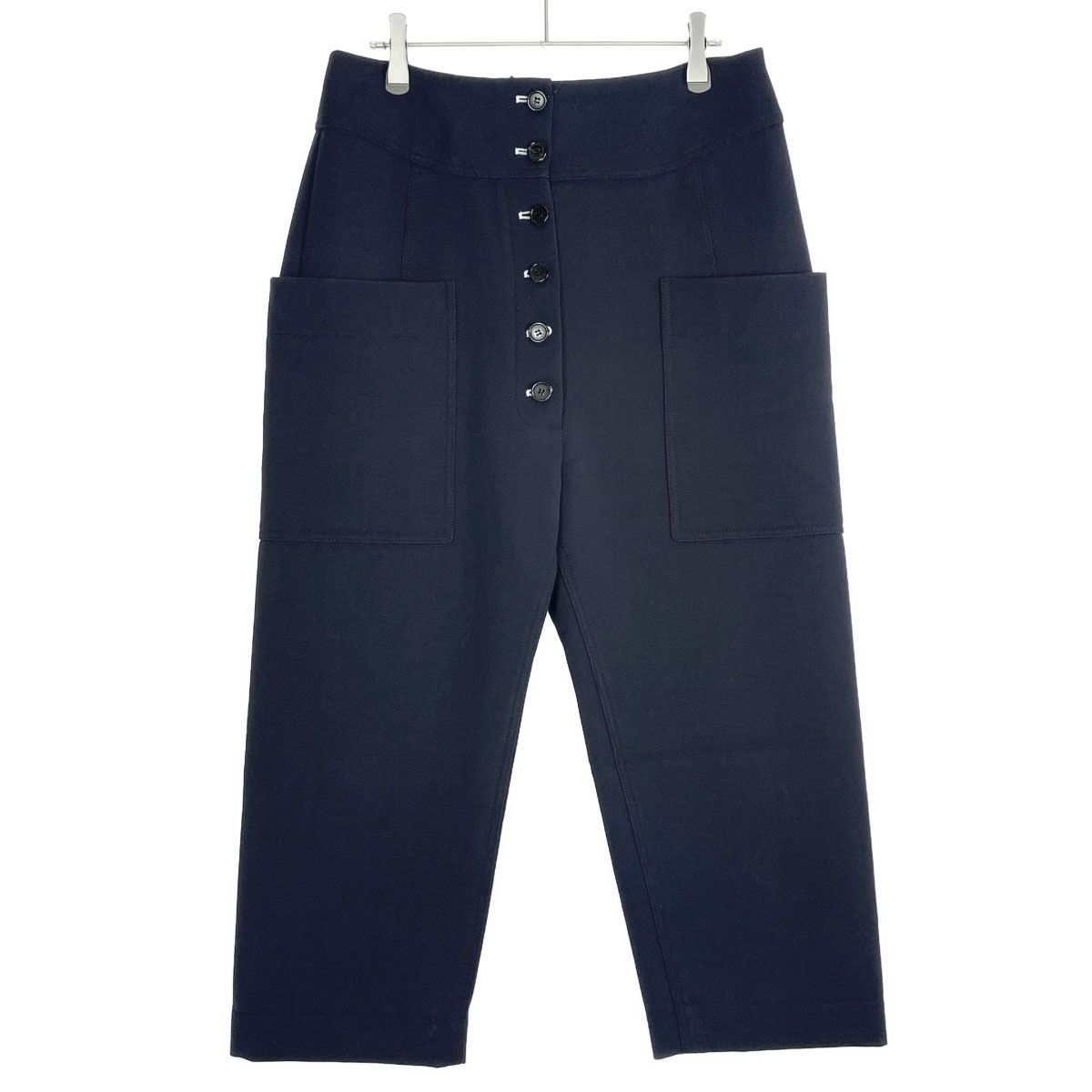 【PHOEBE PHILO】ウール ウエストバンド ワイドパンツ PHOEBE PHILO | ZIP TROUSERS | BLACK WOOL