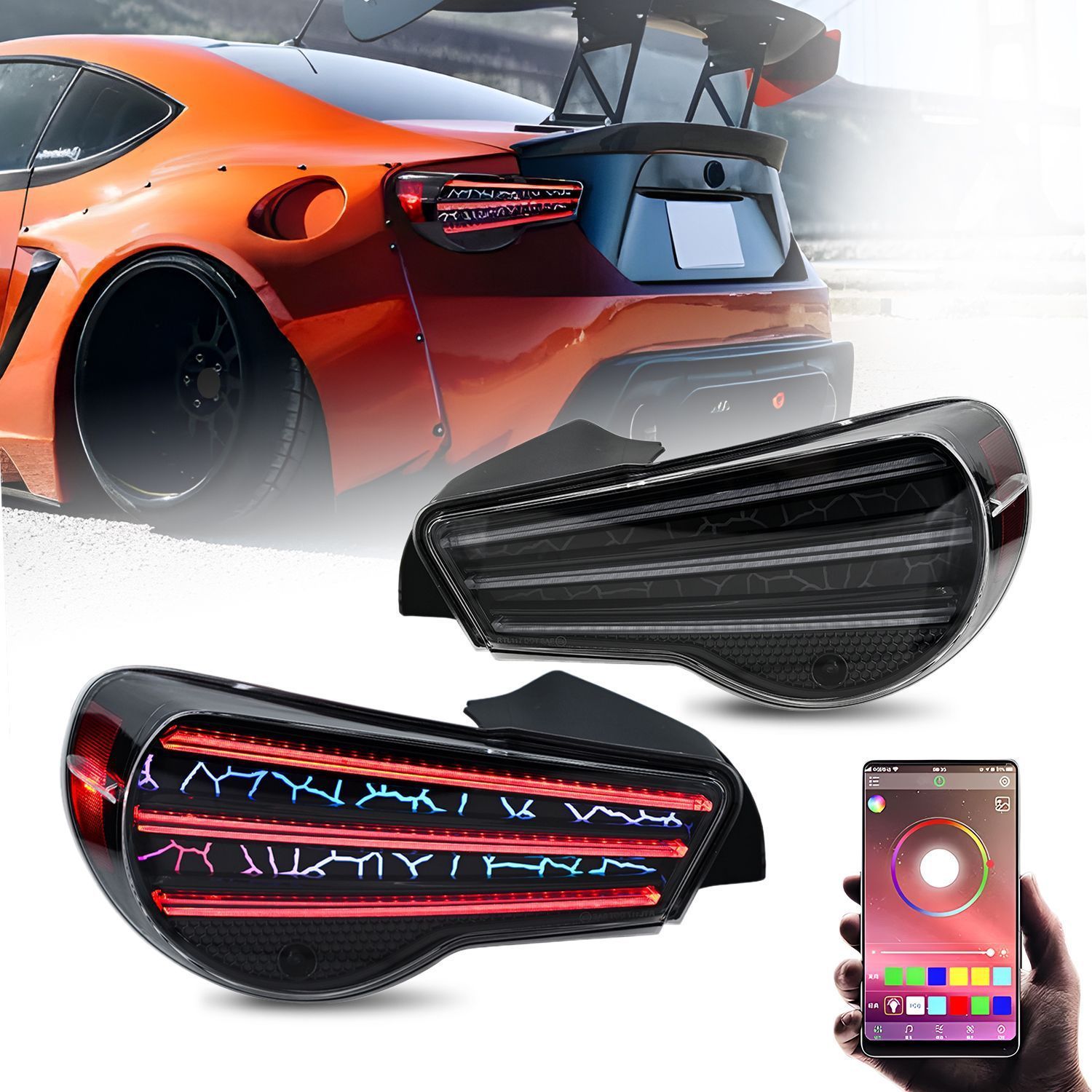 トヨタ 86 スバル BRZ 用 RGB流光転向LED尾灯ユニット 10.06LYC638今週注目