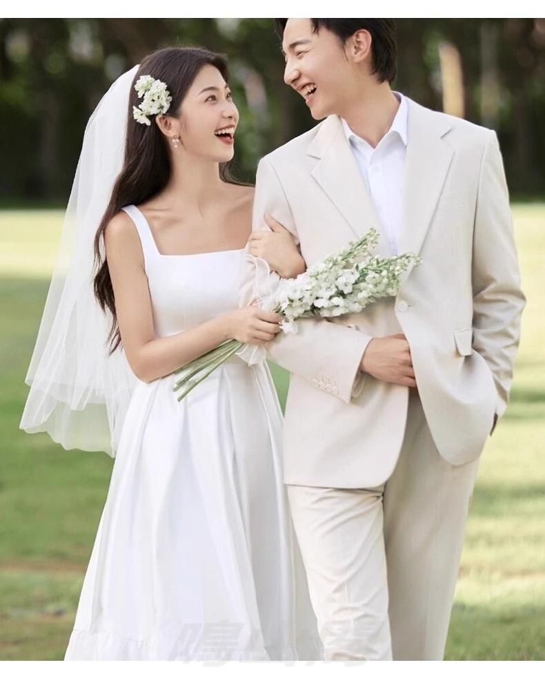 ホワイトドレス キャミソールワンピース フレンチ風 レディース 夏 結婚 登録 お呼ばれ Aライン 感 XS～3XLWP 109