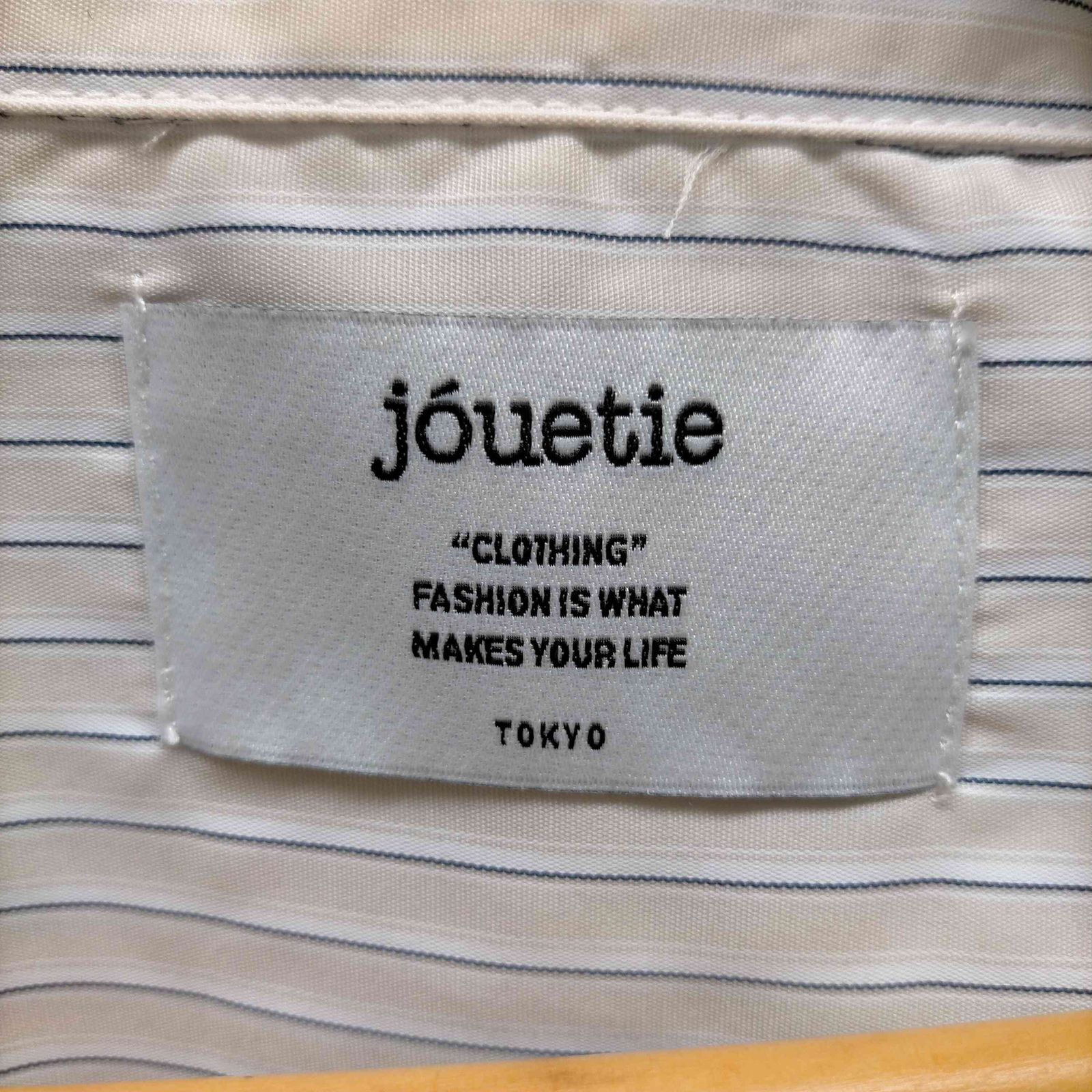 ジュエティ jouetie リボンスリーブBIGストライプシャツ