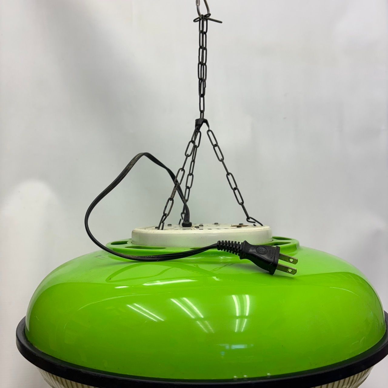 167 レトロポップ 昭和レトロ 天井照明 緑 グリーン 当時物 インテリア