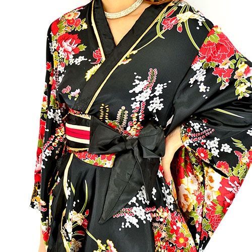 新品】9275フリル着物ミニドレス 着物ドレス キャバ 花魁 和柄