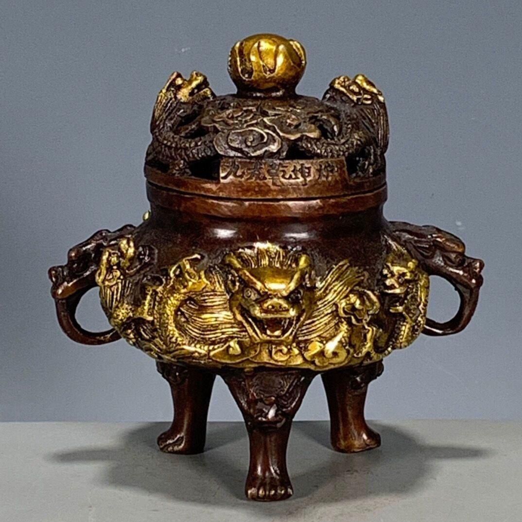 瑞獣三足両耳香炉 磁器香炉 香具 仏具 工芸品 装飾品 美術品 置物 瑞獣三足両耳香炉 磁器香炉 香具 仏具 工芸品 装飾品 美術