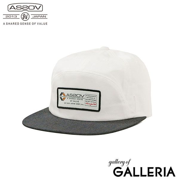 アッソブ キャップ メンズ ブランド AS2OV GOLF ゴルフ 帽子 ゴルフキャップ ロゴ 30代 40代 GOLF SERIES 6 PANEL WAPPEN CAP - PATCH 542201 WHITE