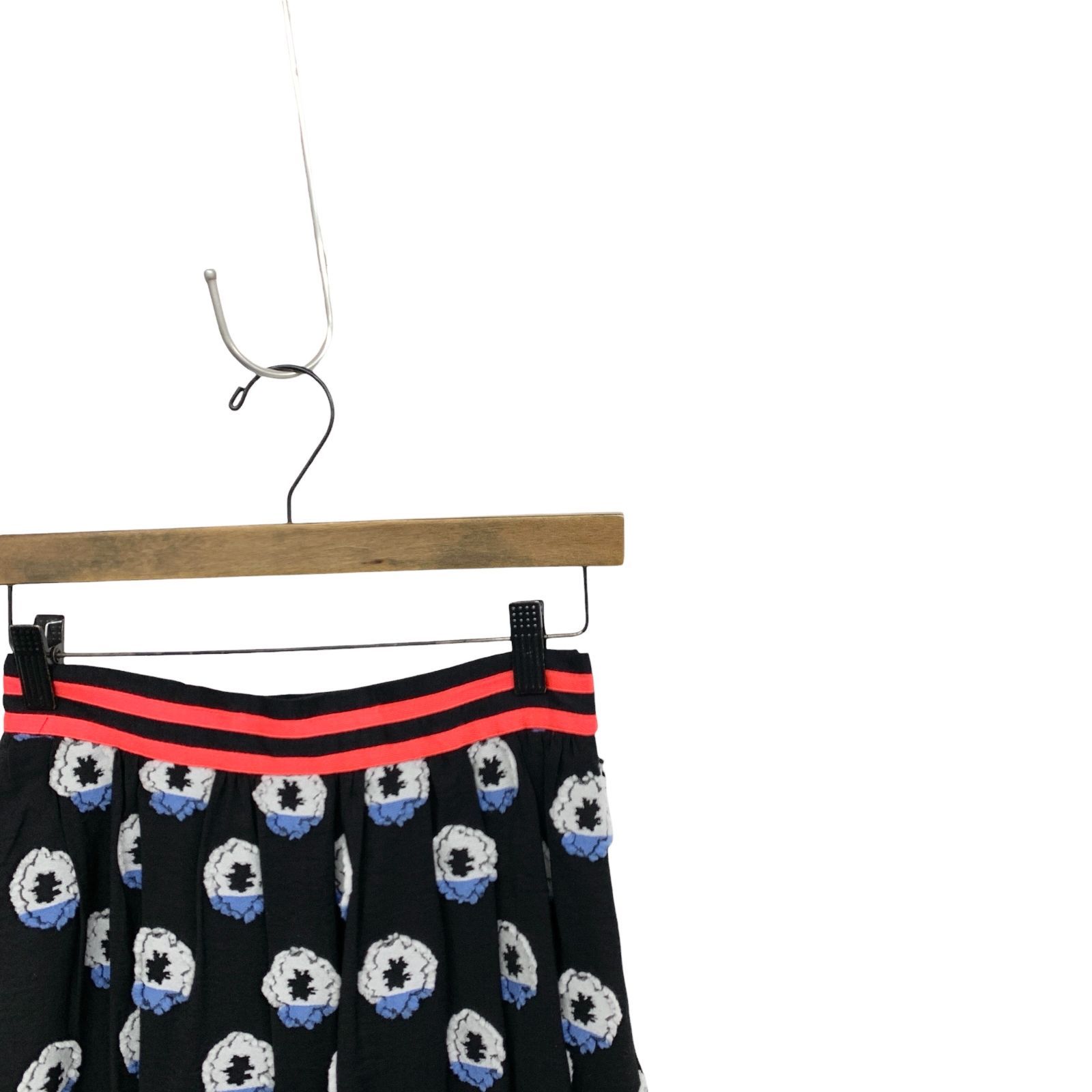 AKIRANAKA アキラナカ フラワーモチーフ スカート ブラック 36