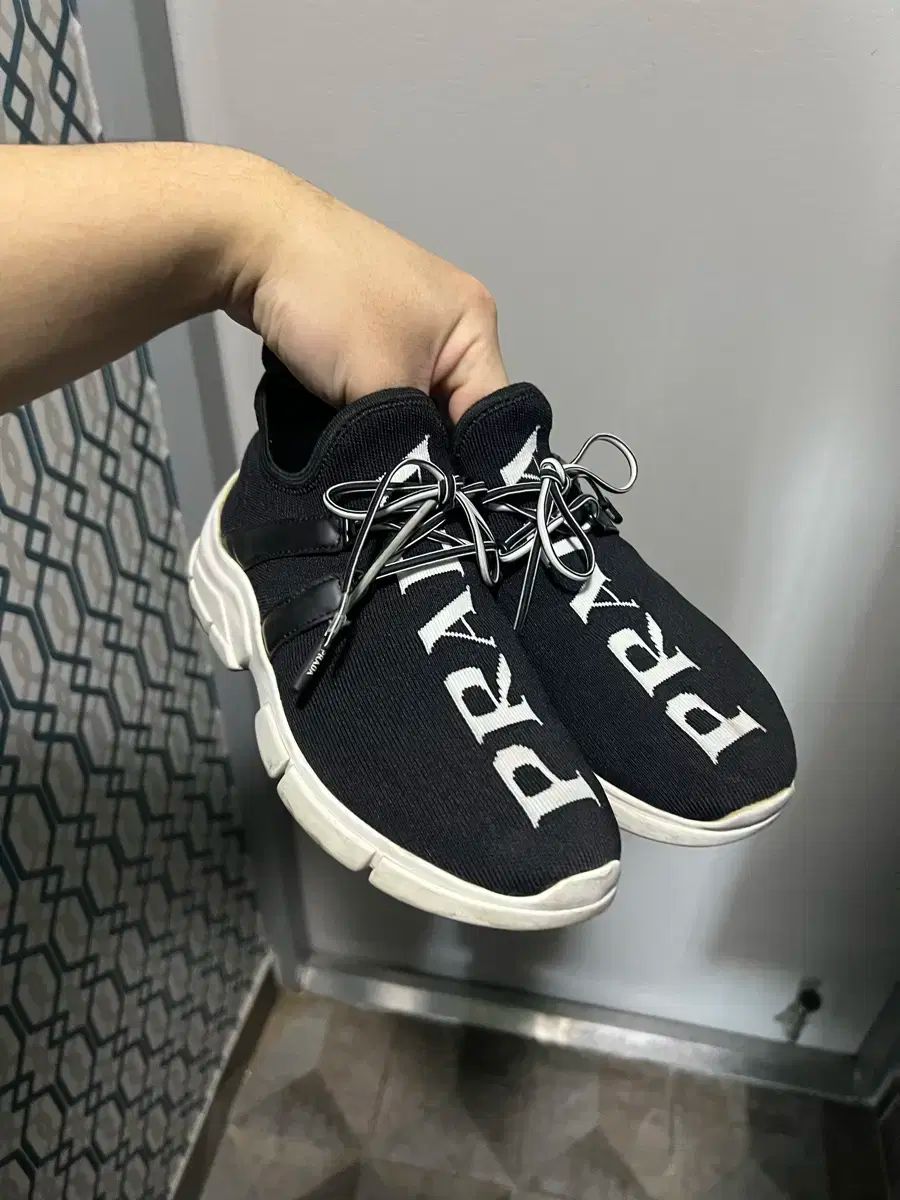 PRADA プラダ ニット スニーカーズ 靴 230