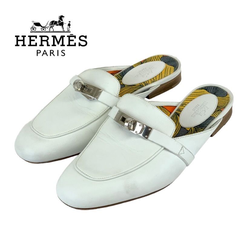 エルメス HERMES オズ フラットシューズ スリッポン 靴 シューズ ...